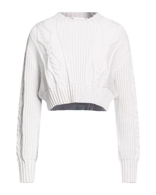 Patrizia Pepe White Sweater Viscose, Polyester, Polyamide