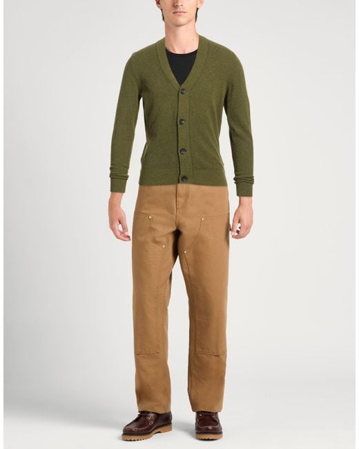 Zanone Green Military Cardigan Cotton, Polyamide for men
