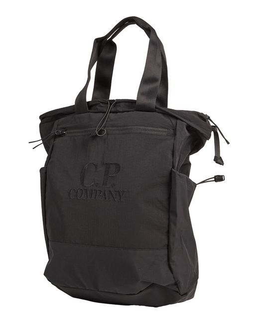 C P Company Black Rucksack for men