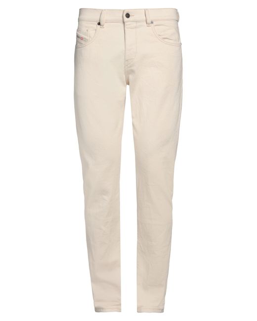 DIESEL Natural Cream Jeans Cotton, Elastane for men