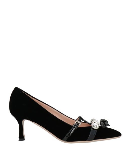 N°21 Black Pumps Textile Fibers, Leather