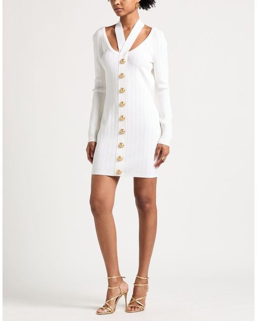 Balmain White Mini Dress