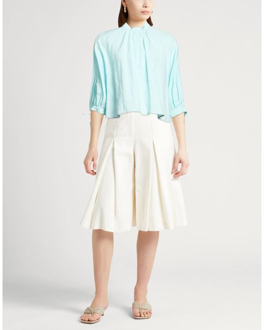 Agnona Blue Top Linen