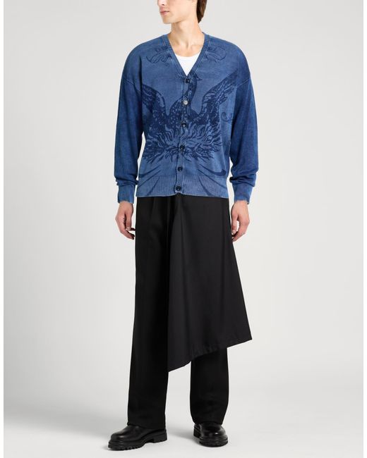 DIESEL Blue Cardigan Cotton for men