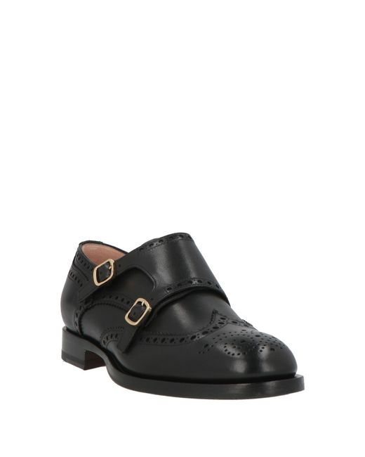 Santoni Black Loafers Leather