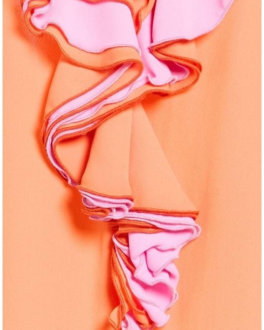 LUCKYLU  Milano Orange Top Polyester