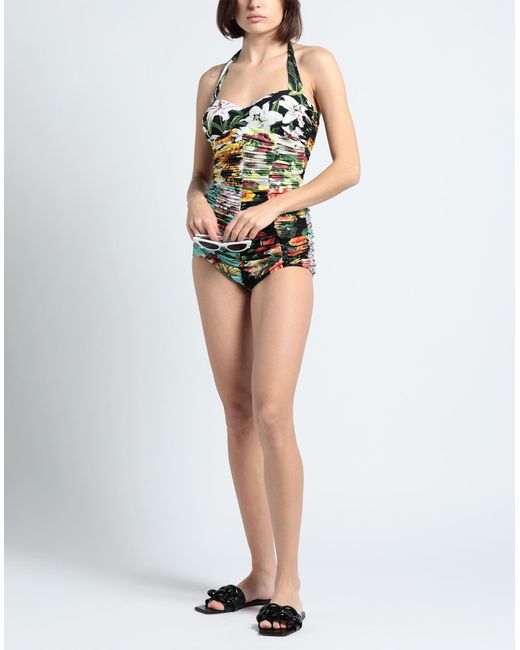 Dolce & Gabbana Green One-piece Swimsuit