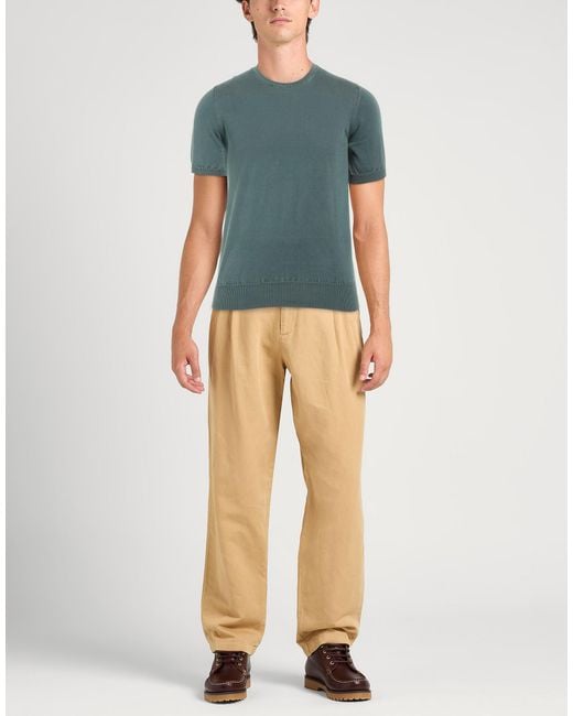 Alpha Studio Green Sweater Cotton for men