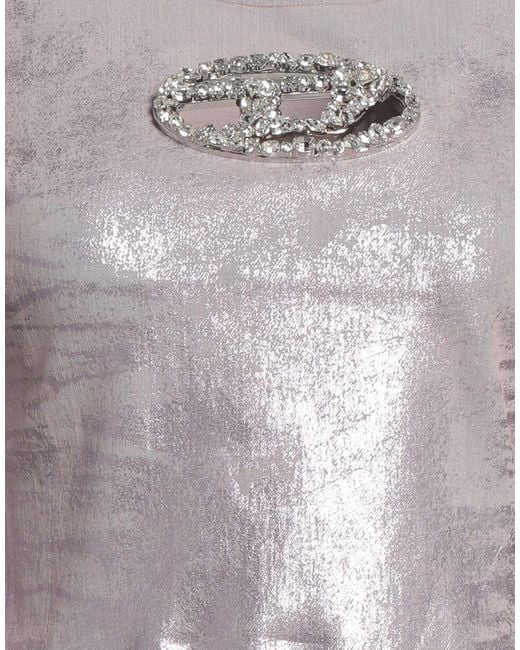 DIESEL Purple Top Cotton, Rayon, Polyester, Elastane
