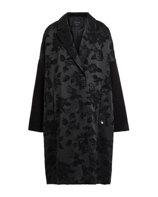 Souvenir Clubbing Black Privée Coat Polyester, Acrylic, Wool, Elastane