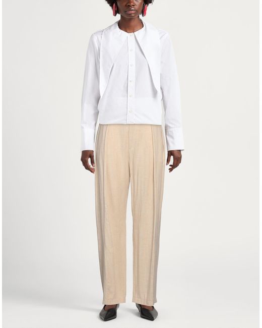 Barena Natural Pants Polyester, Linen