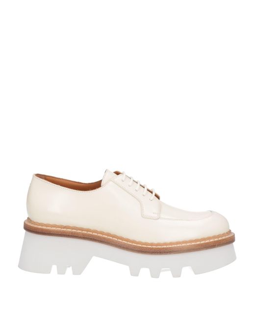 Chloé White Lace-up Shoes
