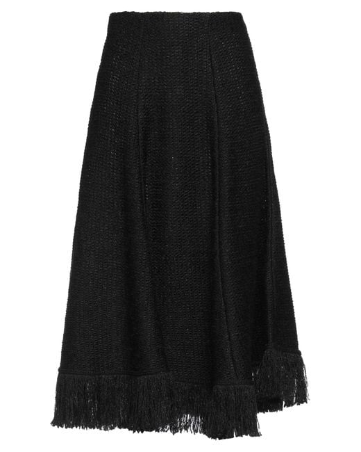 Charlott Black Midi Skirt