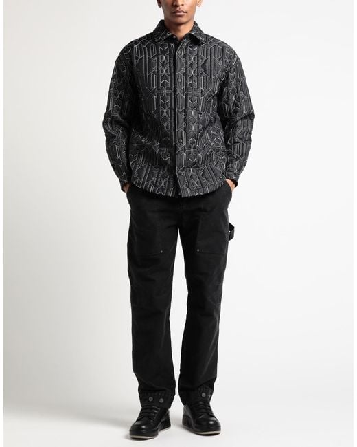 Palm Angels Gray All Monogram Quilted Dover Jacket for men