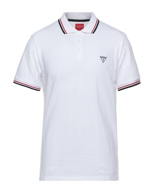 Guess Cotton Polo Shirt in White for 
