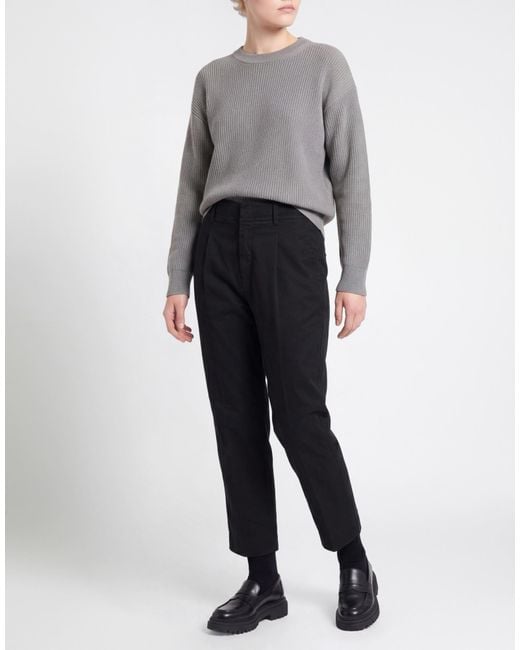 Dondup Black Pants Cotton, Polyester, Elastane
