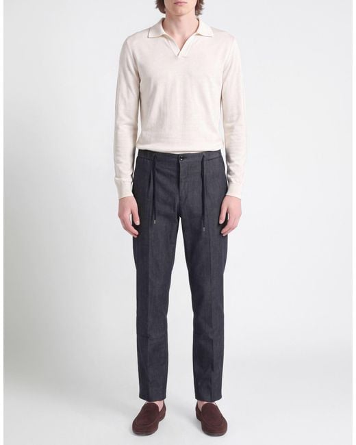 Luigi Borrelli Napoli Blue Trouser for men