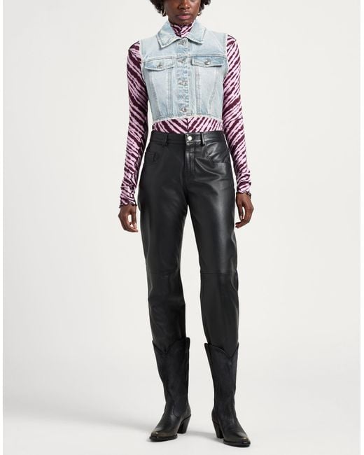 Sportmax Blue Denim Outerwear Cotton