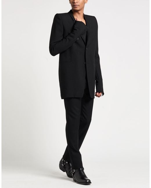 Rick Owens Black Blazer Virgin Wool for men