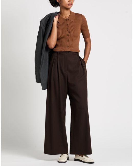Loewe Brown Dark Pants Wool