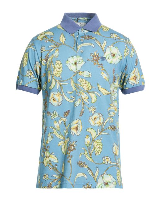Polo Etro de hombre de color Blue
