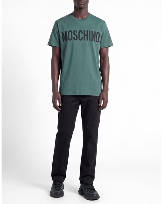 Moschino Green T-Shirt Cotton for men