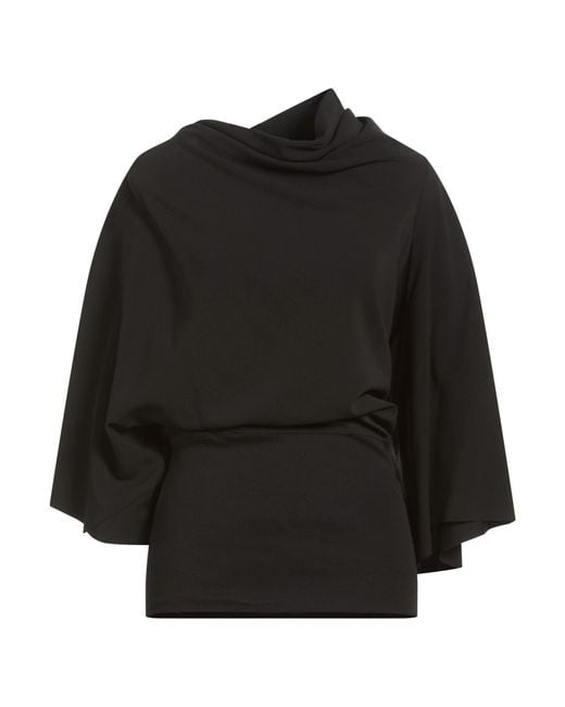 Rick Owens Black Top Viscose, Acetate, Cotton