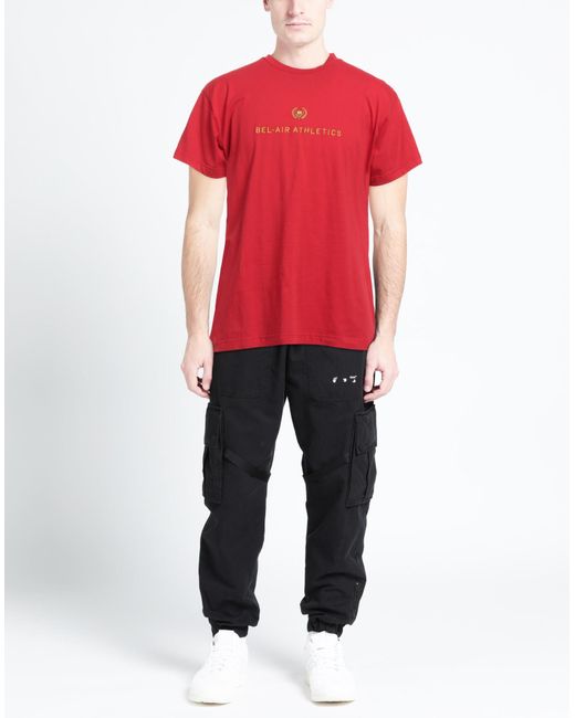 BEL-AIR ATHLETICS Red T-shirt for men