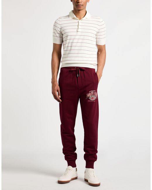 Dolce & Gabbana Red Pants Cotton, Elastane for men