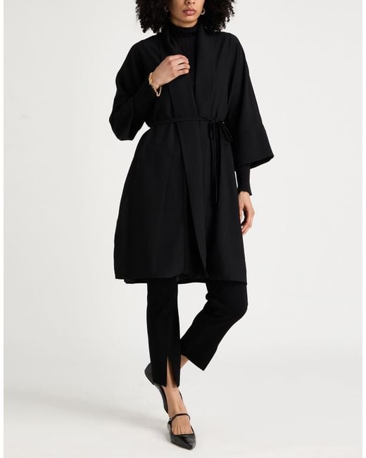 RUE DU BAC Black Overcoat & Trench Coat Polyester