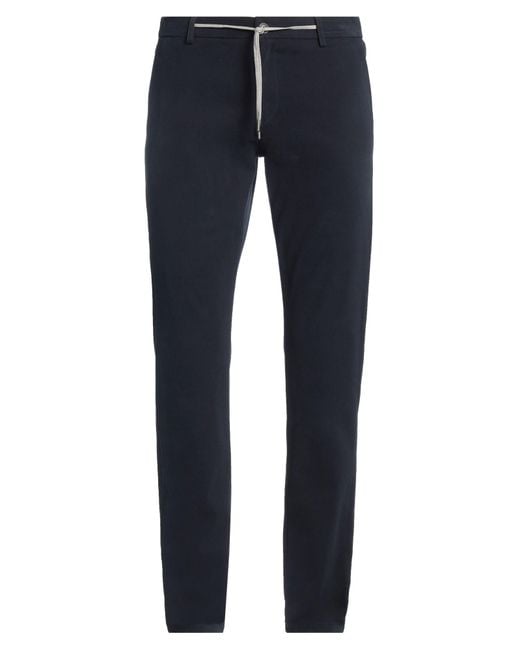 Canali Blue Midnight Pants Cotton, Elastane for men