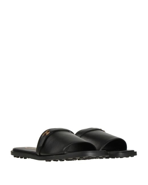Tod's Black Sandals
