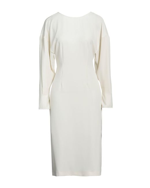 Suoli White Midi Dress