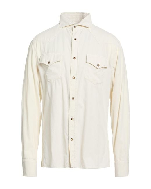 Brunello Cucinelli White Shirt Cotton for men