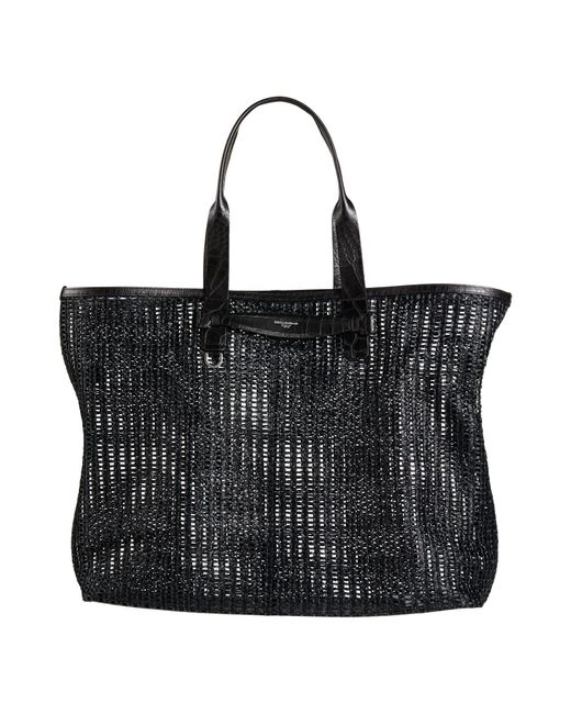 Dolce & Gabbana Black Handbag Natural Raffia, Leather
