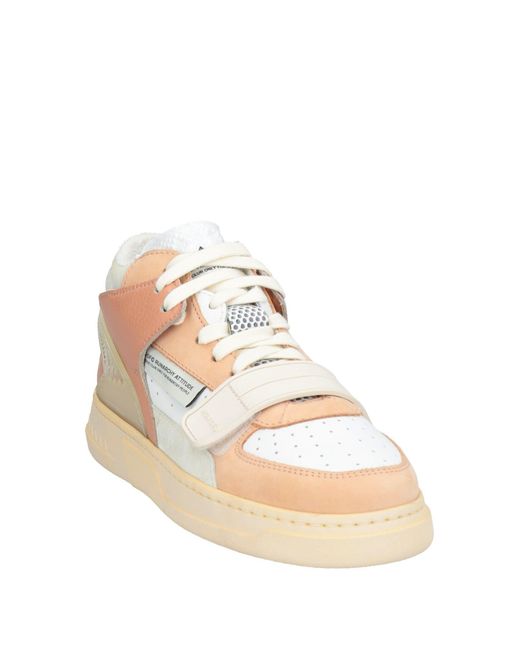 RUN OF Pink Sand Sneakers Leather