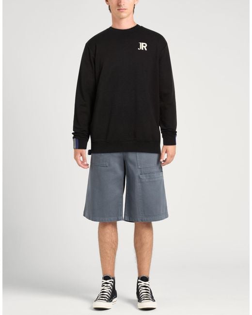 John Richmond Black Sweatshirt Cotton, Polyester for men
