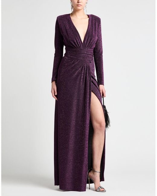 Gaelle Paris Purple Maxi Dress