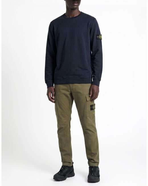 Stone Island Blue Sweatshirt Cotton for men