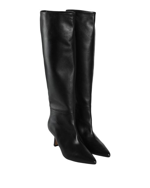 MyChalom Black Boot Soft Leather