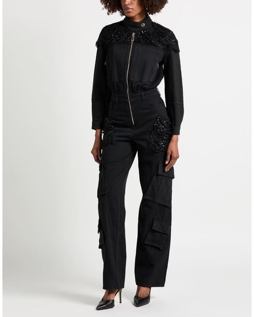 Elisabetta Franchi Black Jumpsuit Cotton