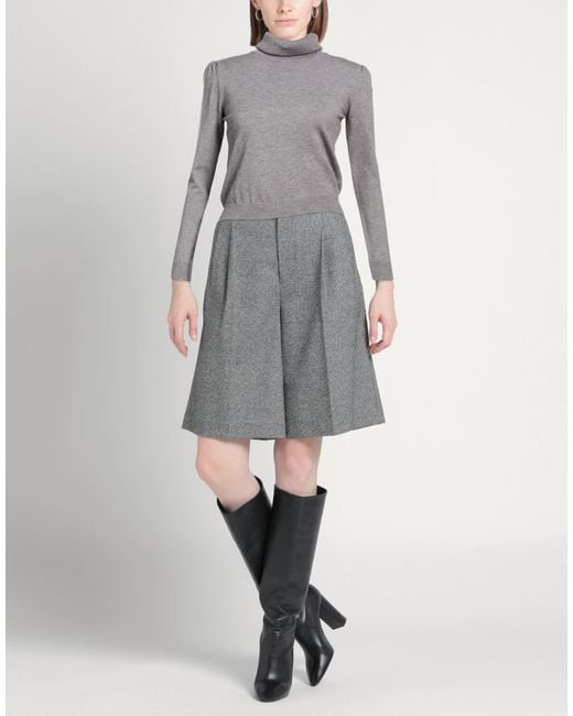 Soallure Gray Turtleneck Viscose, Polyester, Polyamide