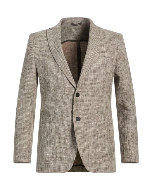 Tonello Gray Blazer Cotton, Polyamide, Elastane for men