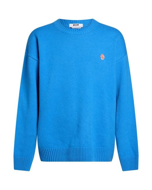 Pullover MSGM de hombre de color Blue