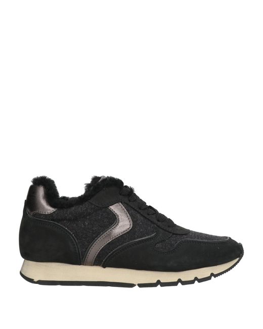 Voile Blanche Black Sneakers Leather, Textile Fibers