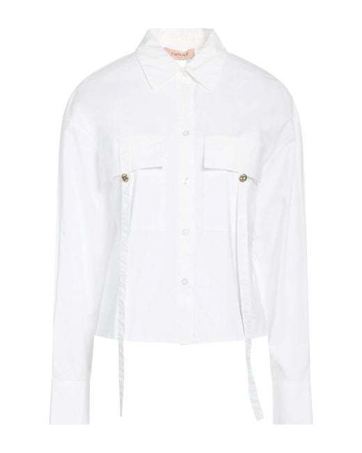 Twinset White Shirt Cotton, Elastane