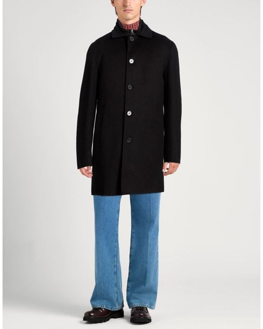 Paltò Black Fabbrica Coat Wool, Nylon for men