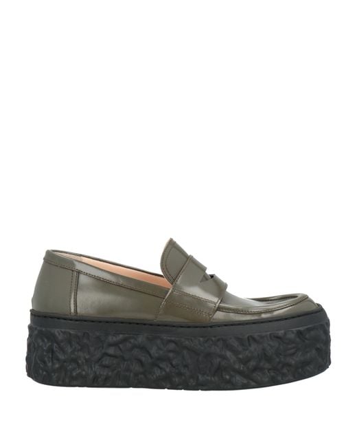 Agl Attilio Giusti Leombruni Green Military Loafers Leather
