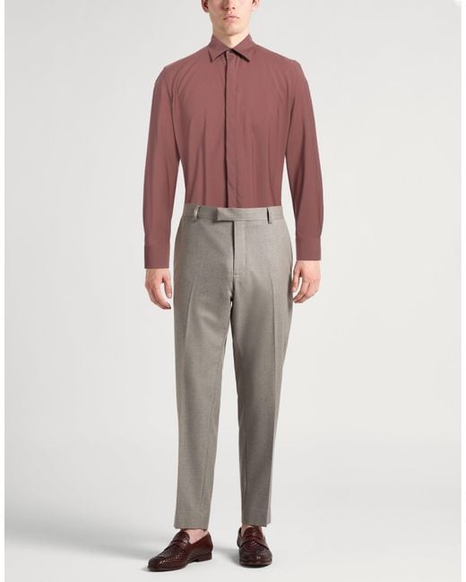 PT Torino Purple Shirt Virgin Wool for men