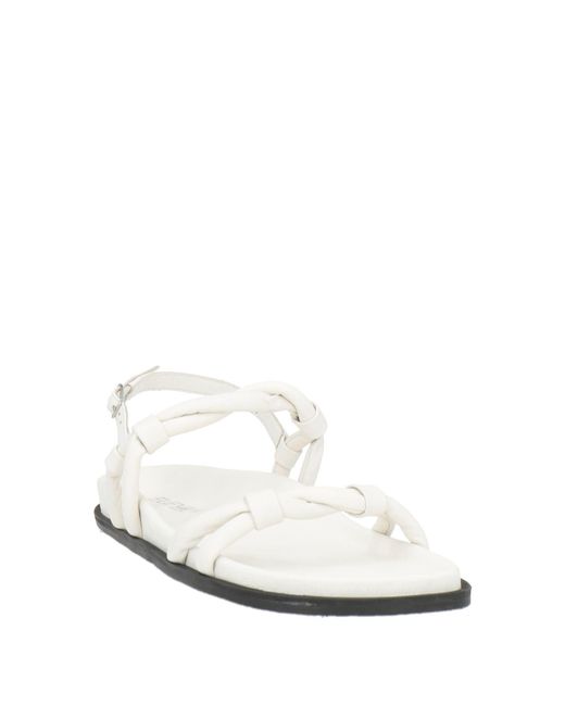 Elena Iachi White Sandals Leather